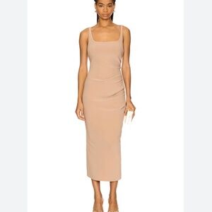Bec & Bridge Camel Karina Tuck Dress